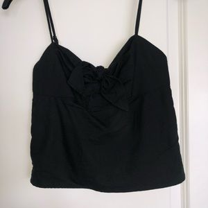 Pacsun tie front black tank top